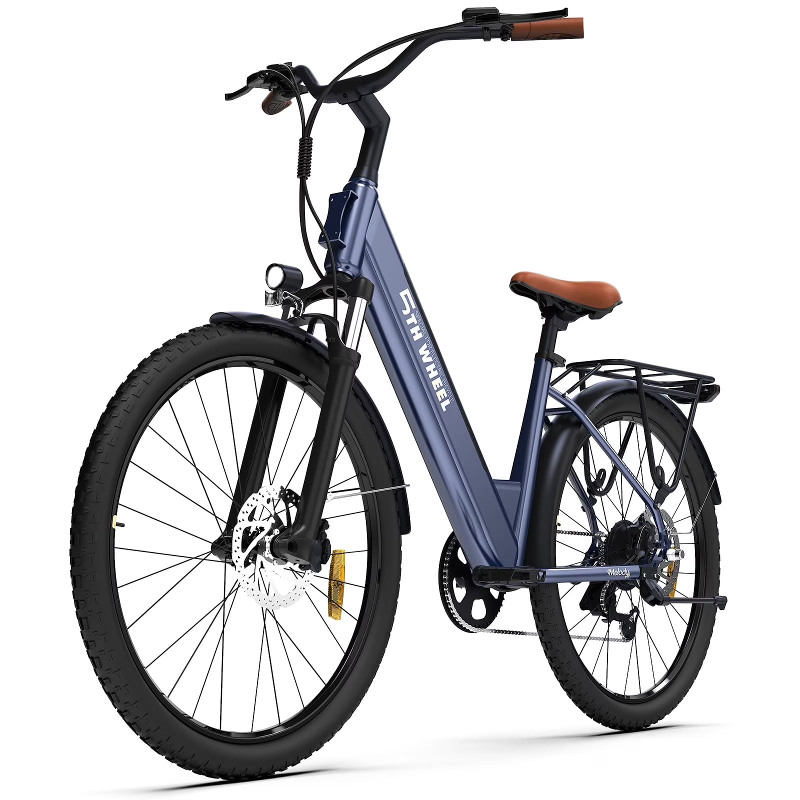 2026 5TH WHEEL Electric Bike for Adult with 350W Motor, W18B 26" EBike with 36V 10.4Ah Removable Battery Ebike, Electric Bicycle with 7 Speed, UL2849