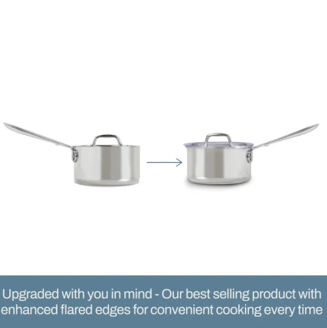 2026 All-Clad D3 Stainless 3-ply Bonded Cookware, Sauce Pan with lid, 3 quart