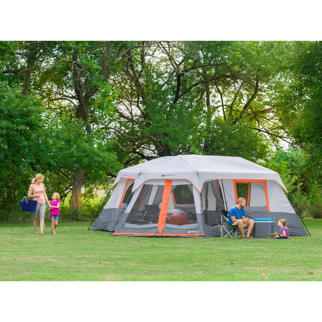 2026 Ozark Trail 20' x 18' 12-Person 3-Room Instant Cabin Tent with Screen Room, 56.5 lbs