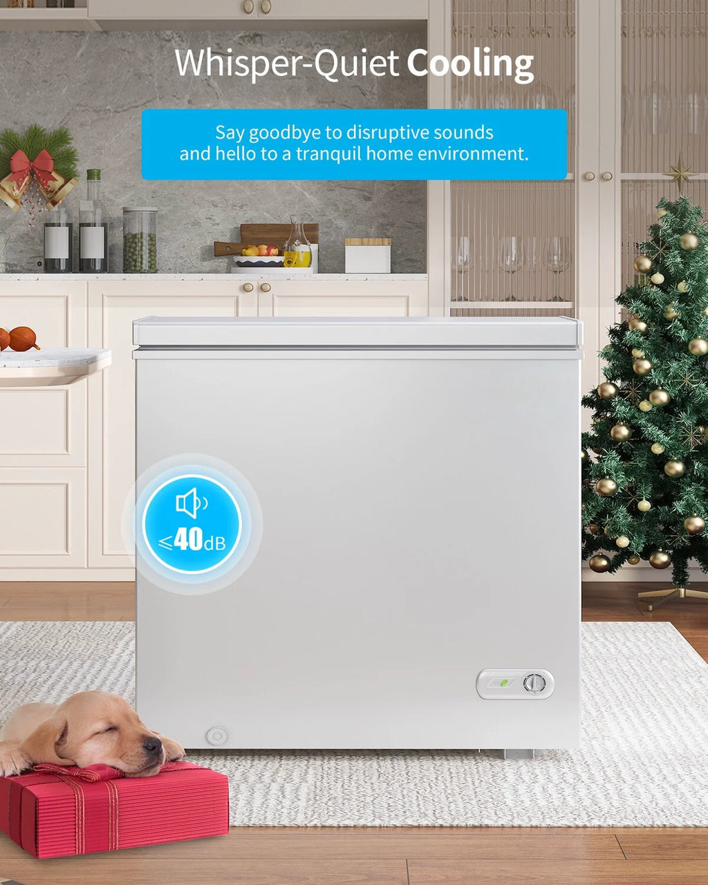 2026 DISHUP 10.0 Cu.Ft Chest Freezer, Deep Freezer with Removable Basket, Adjustable Temperature, for Home/Office/Garage/Bar