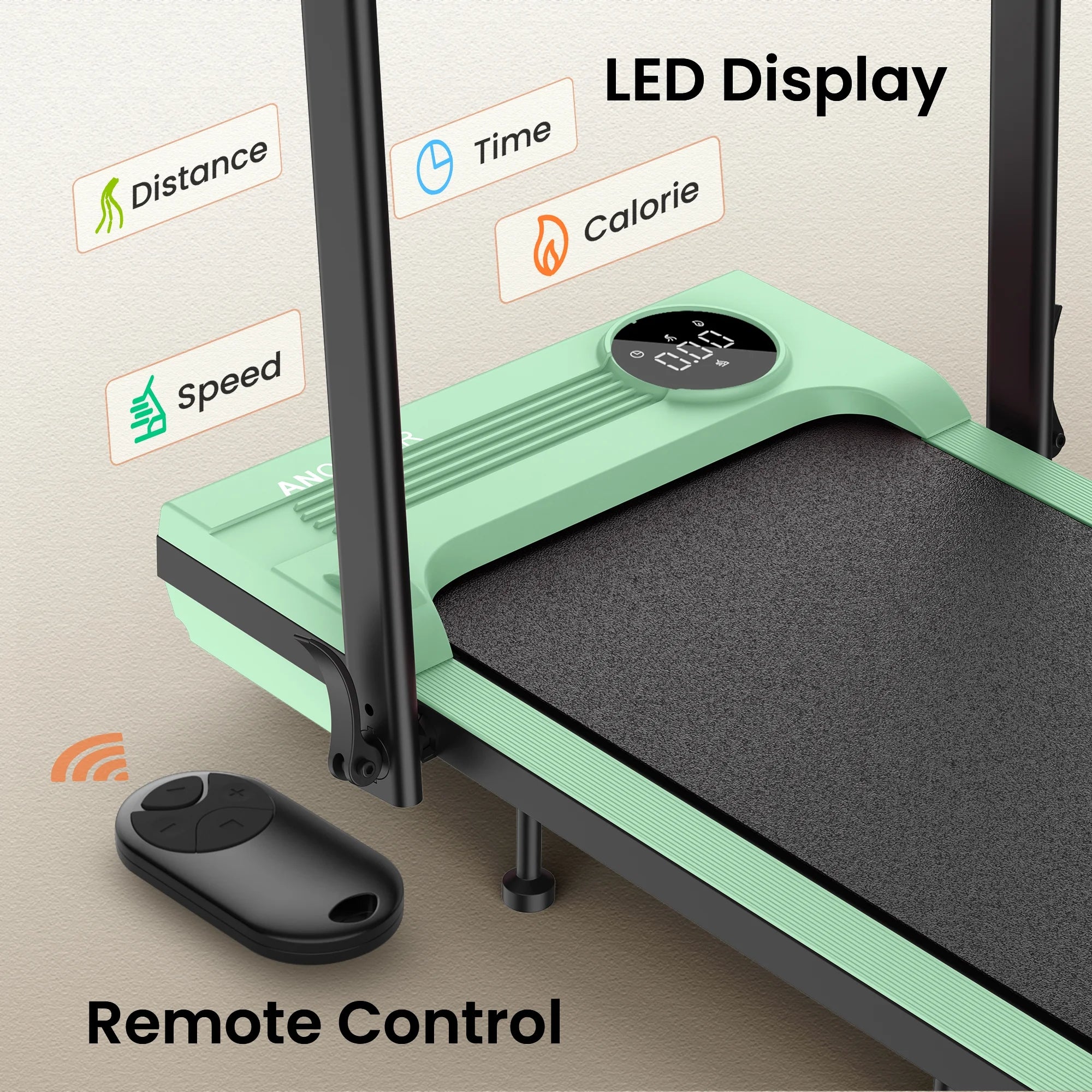 2026 ANCHEER Portable Folding Walking Pad 300lb, 7.5 MPH Under Desk Treadmill with Remote Control & LED Display,2 in 1 Walking Pad Treadmill for Home/Office/Exercise(Pink)
