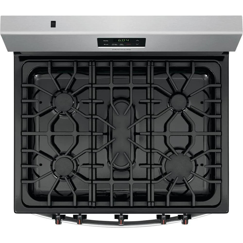 2026 Frigidaire 30 inch (76 cm) wide freestanding 5-burner stainless steel gas hob FCRG3052AS