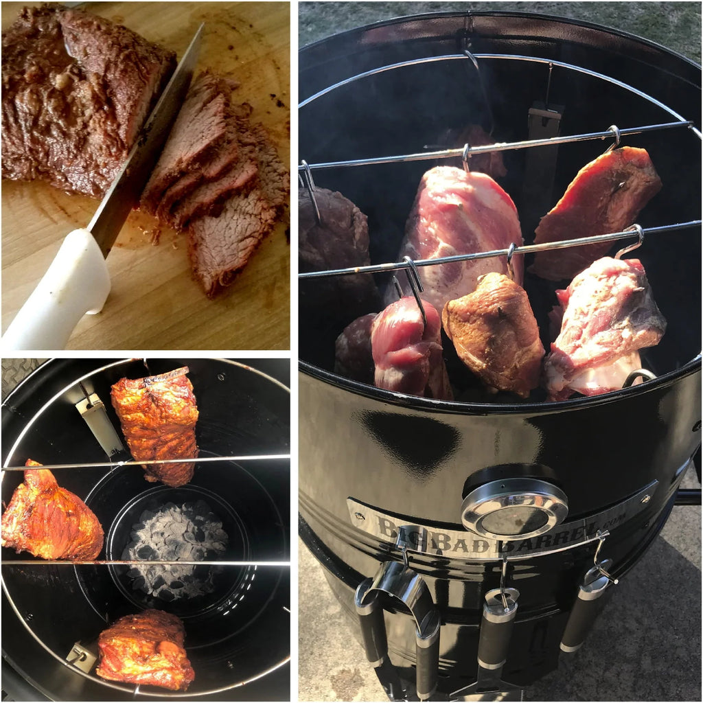 2026 Big Bad Barrel BBQ Smoker Grill 5 in 1 Barrel can be used as a Smoker, Grill, Pizza Oven, Table and Fire Pit