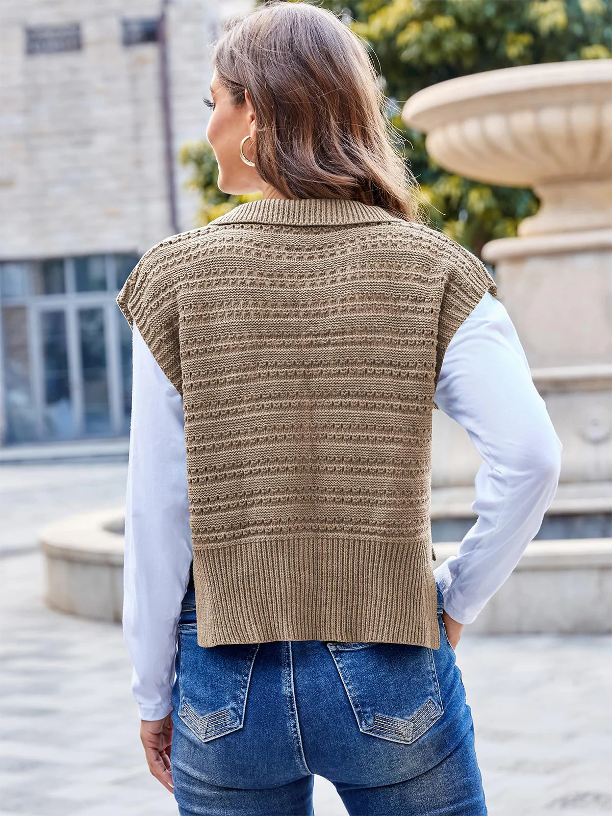 2026 Polo Sleeveless V-Neck Knit Sweater