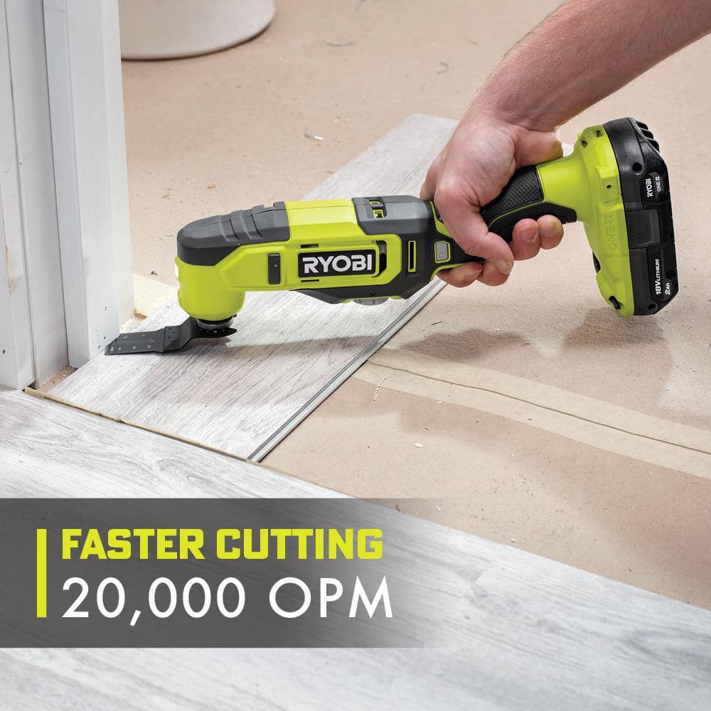 2026 RYOBI ONE+ 18V Cordless 6-Tool Combo Kit with 1.5 Ah Battery, 4.0 Ah Battery, Charger with Jig Saw PCL1600K2-P5231 28324924