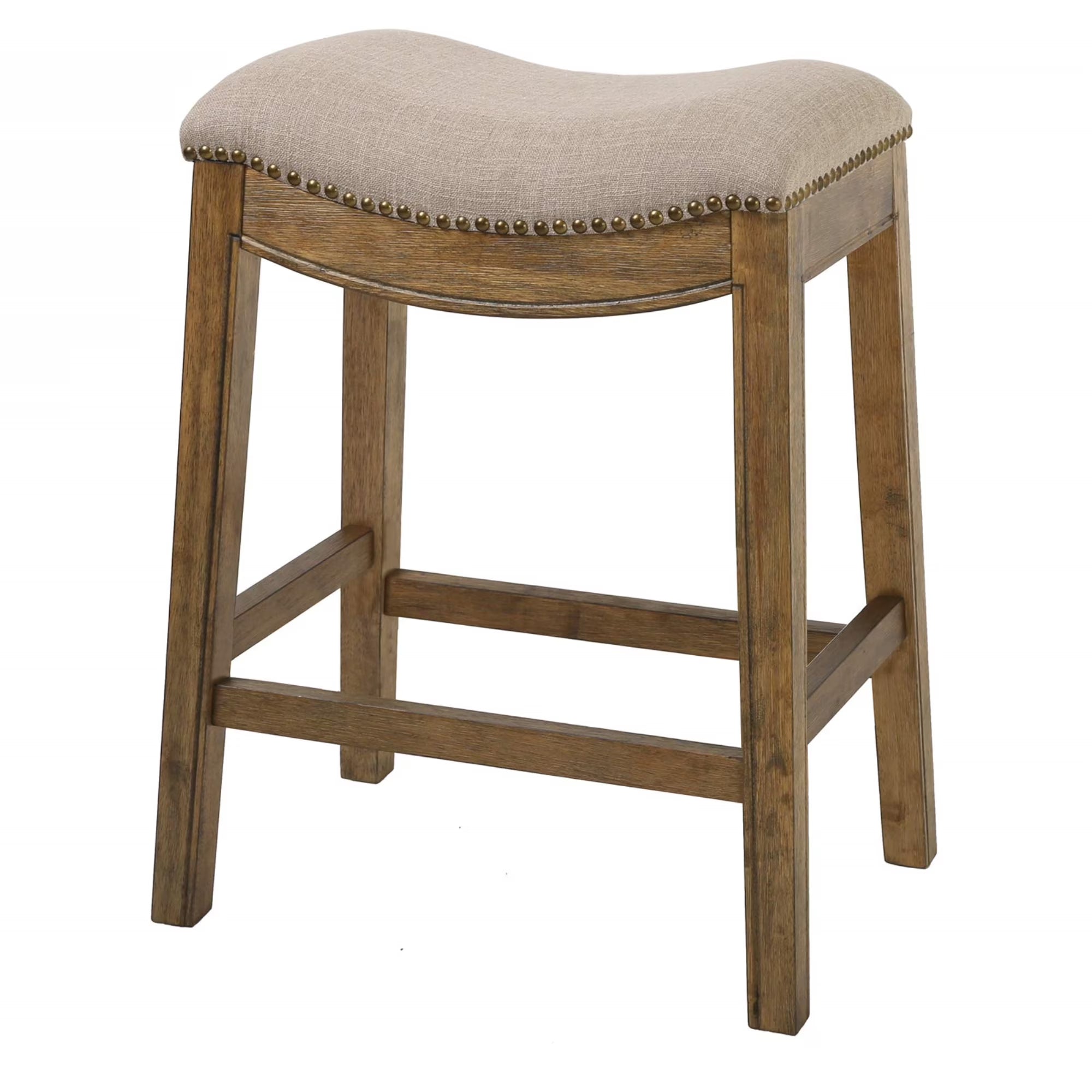 2026 New Ridge Home Goods 26" Saddle Wood Counter Height Stool Weathered Natural