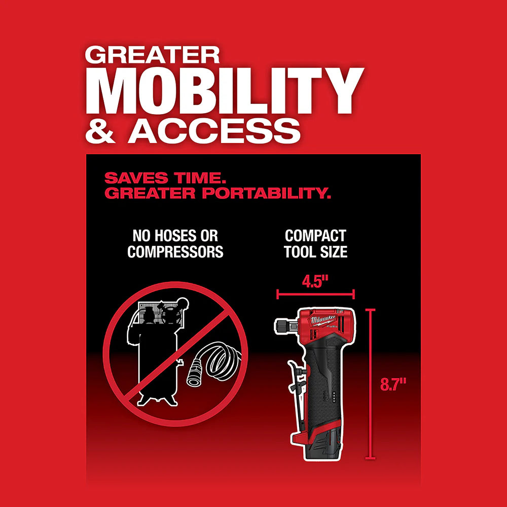 2026 Milwaukee 2485-20 M12 FUEL 12V 1/4" Cordless Right Angle Die Grinder - Bare Tool