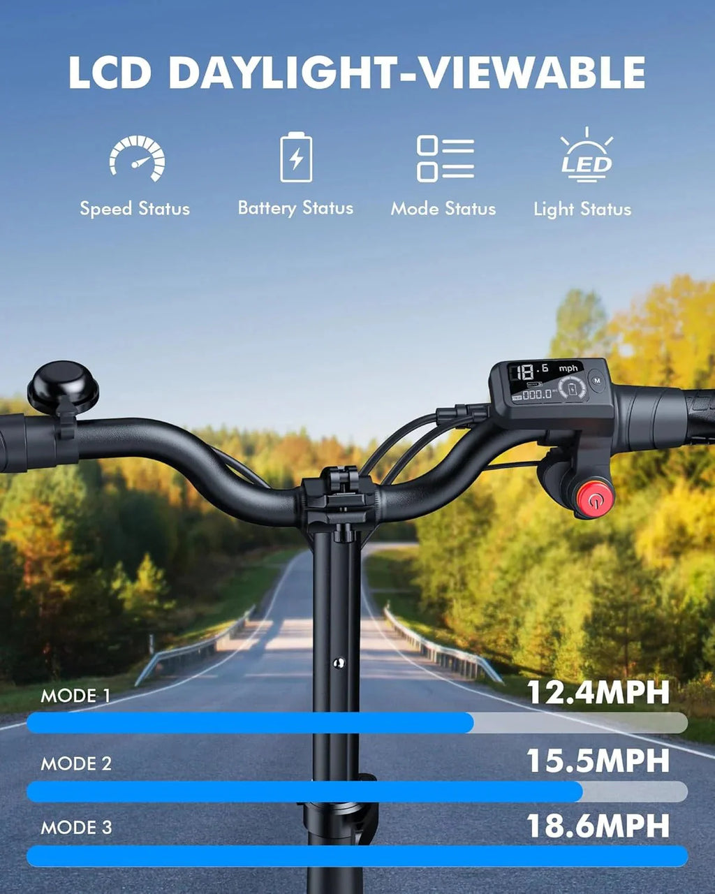 2026 Electric scooter for adults with large center basket