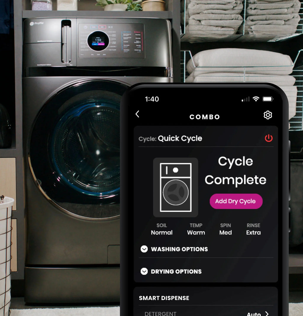 2026 Profile 4.8 cu. ft. UltraFast combination washer-dryer with ventless heat pump technology in Carbon Graphite