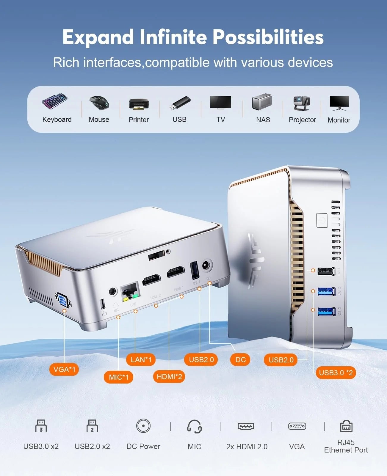 2026 KAMRUI GK3Plus Mini PC, 16GB RAM, 512GB M.2 SSD Mini Computer