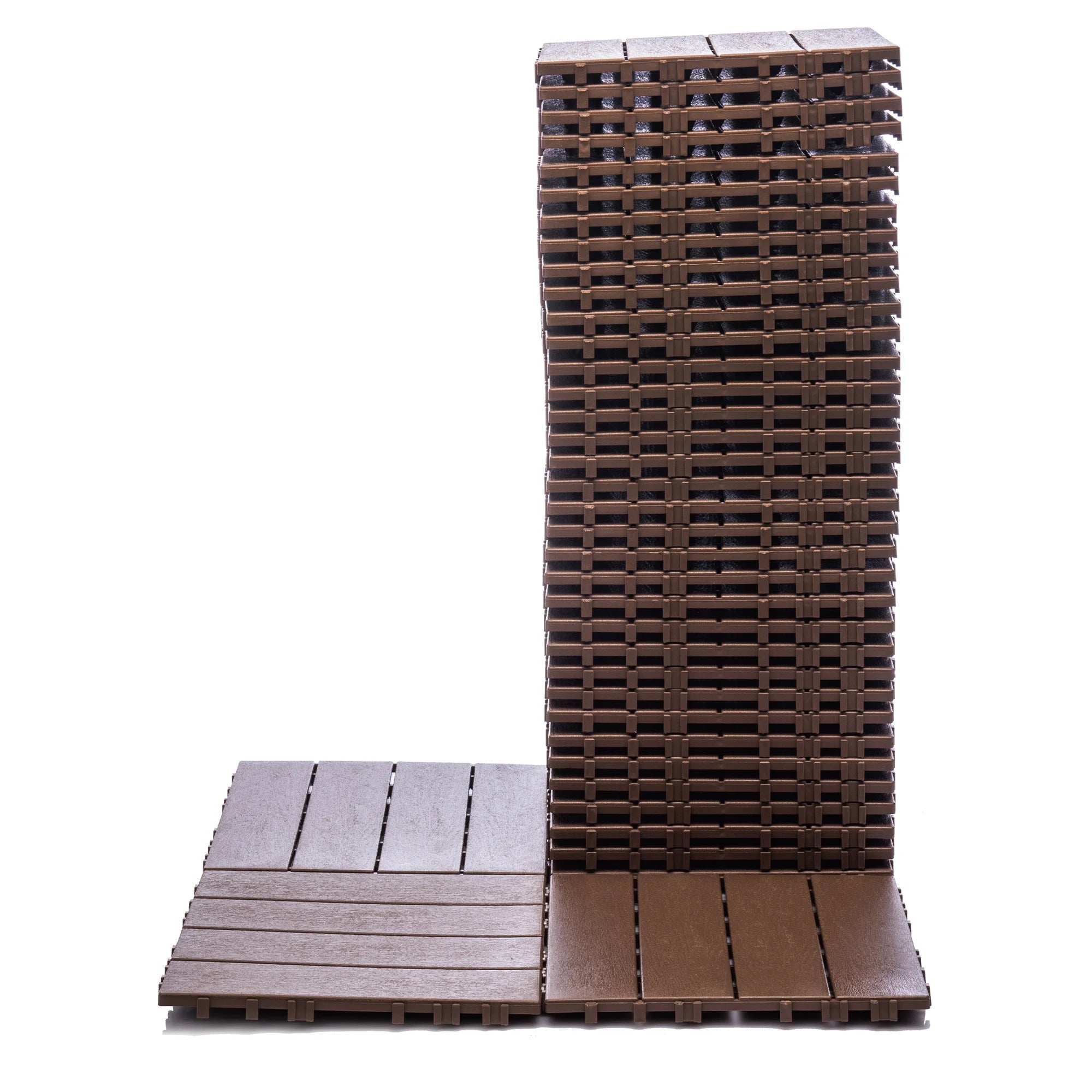 2026 76-Pack Plastic Interlocking Deck Tiles - 68.80 Sq.Ft Outdoor Plastic Flooring Super Durable & Waterproof All-Weather Indoor/Outdoor