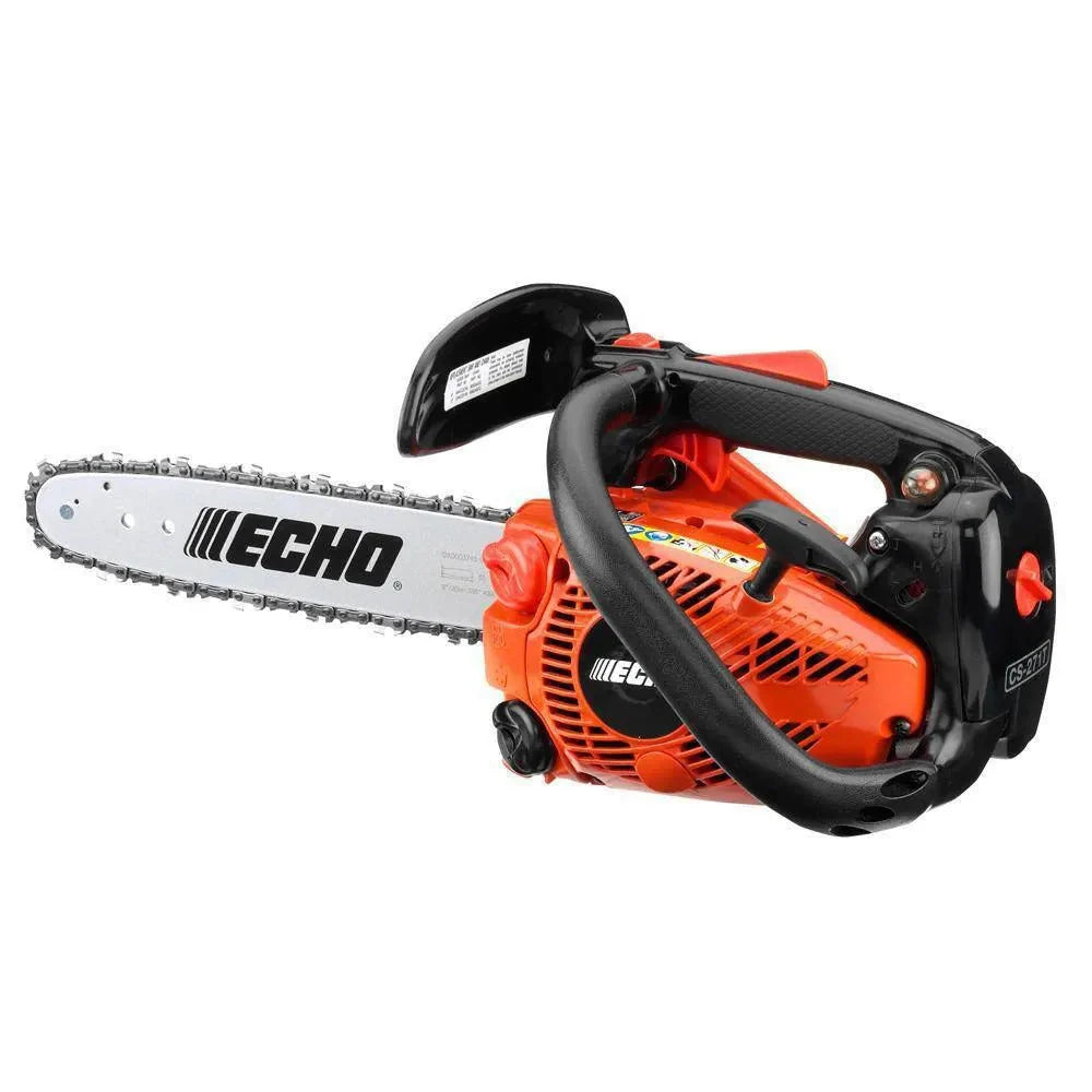 2026 12-inch (30.5 cm) petrol two-stroke chainsaw with 26.9 cm³ displacement and top handle
