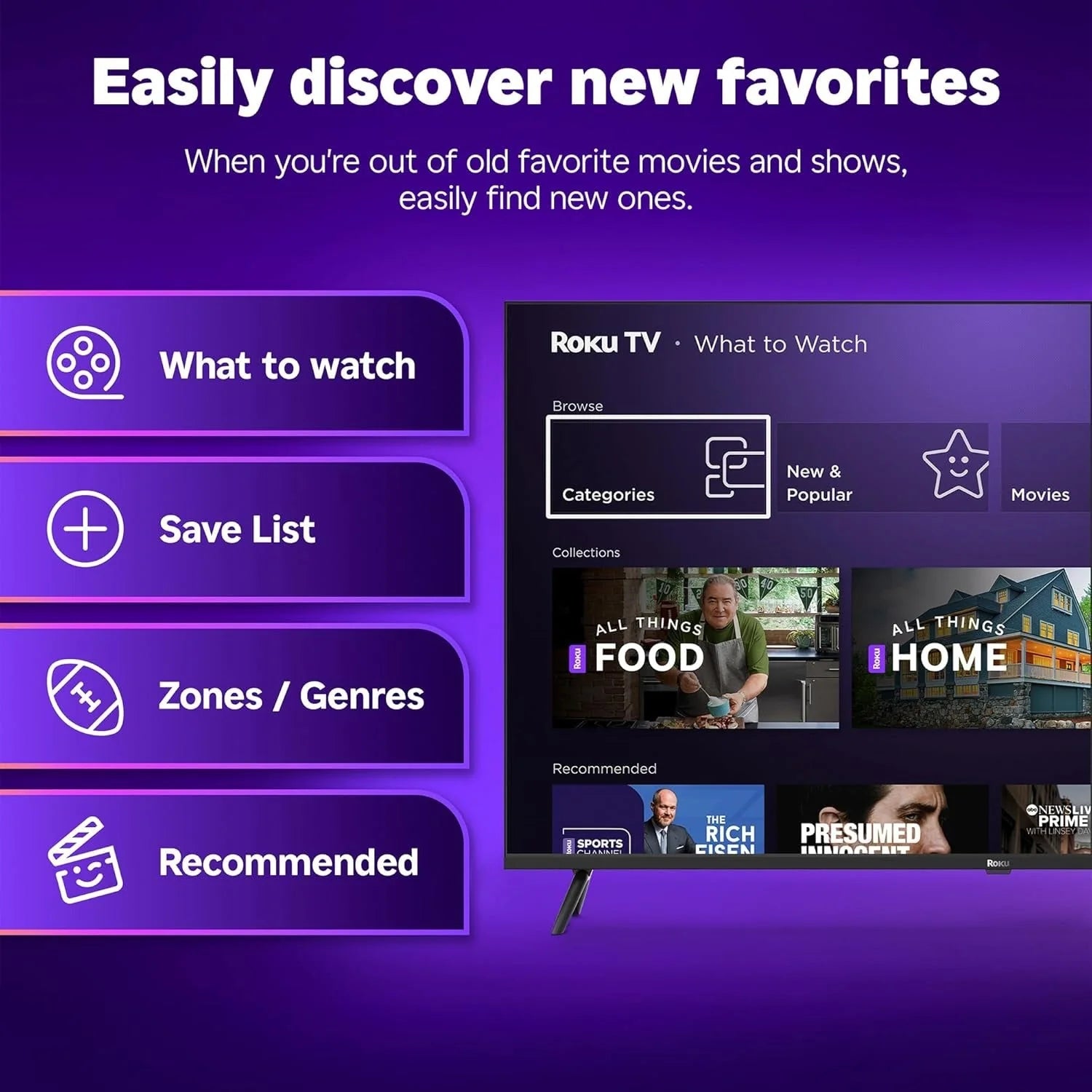 2026 Roku 50" Select Series 4K HDR Smart TV with voice remote