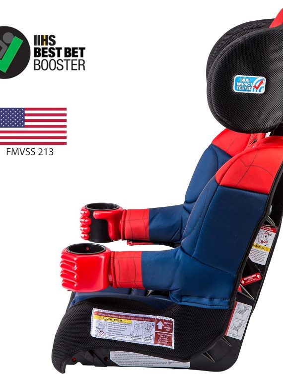 2026 KidsEmbrace Marvel Spider-Man 2-in-1 Forward-Facing Booster Car Seat LATCH | 5-Point Harness Booster 22-65lbs converts to Belt-Positioning Booster 40-100lbs | Adjustable