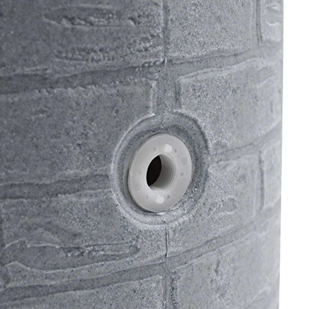 2026 Good Ideas IMP-D50-DAR Impressions Downton Rain Saver Rain Barrel, 50 Gallon, Dark Granite