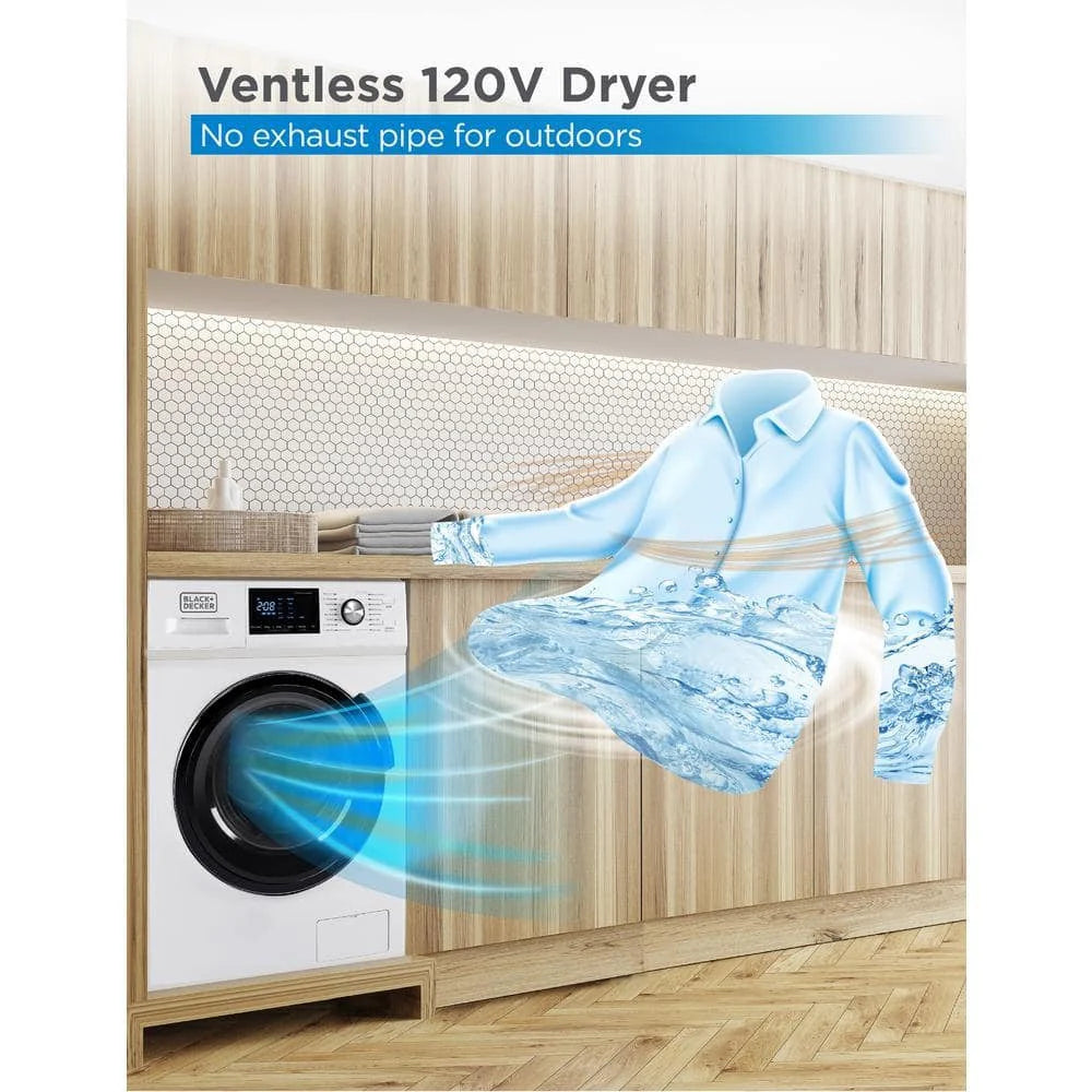 2026 BLACK+DECKER 2.7 cu. ft. All-in-One Washer and Dryer Combo in White BCW27MW💝 Last Day For Clearance