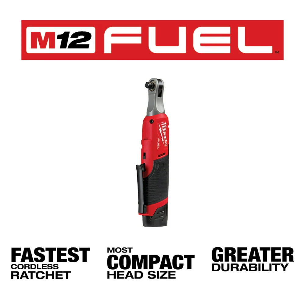 2026 Milwaukee 2567-22 M12 FUEL 12V 3/8" Brushless Li-Ion High Speed Ratchet Kit