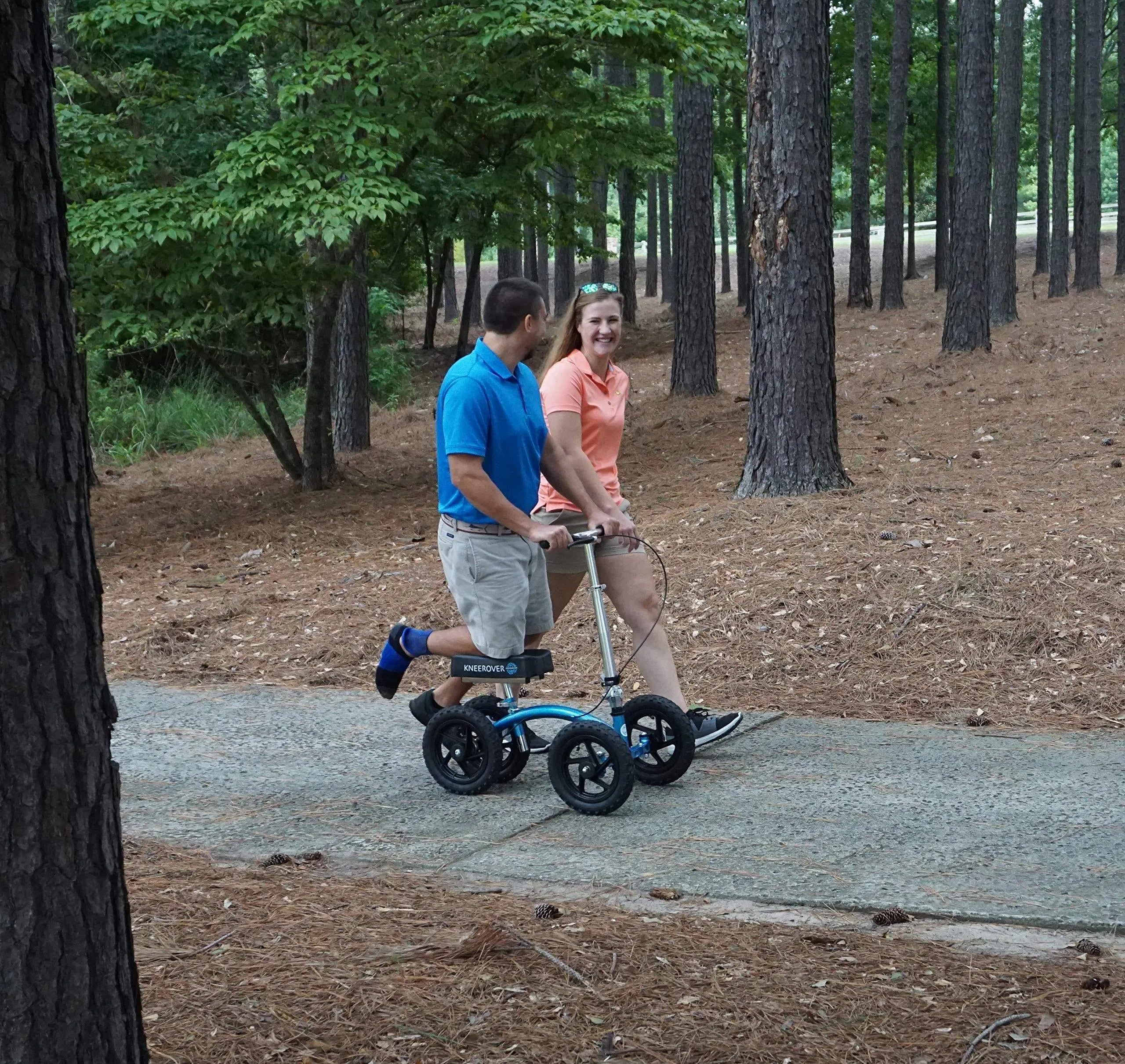 2026 New KneeRover Quad All Terrain Knee Walker in Metallic Blue