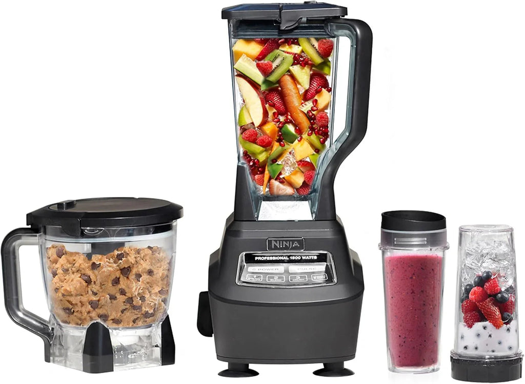 2026 Ninja Mega Kitchen System, 1500 Watt Stand Mixer (2.1 Liters) and Food Processor (8 Cups) with (2) 473 ml Takeaway Cups