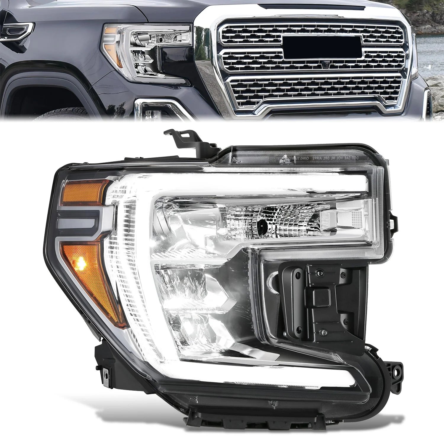 Factory Style Right Side Headlight19-21 GMC Sierra 1500, 2022 Limited