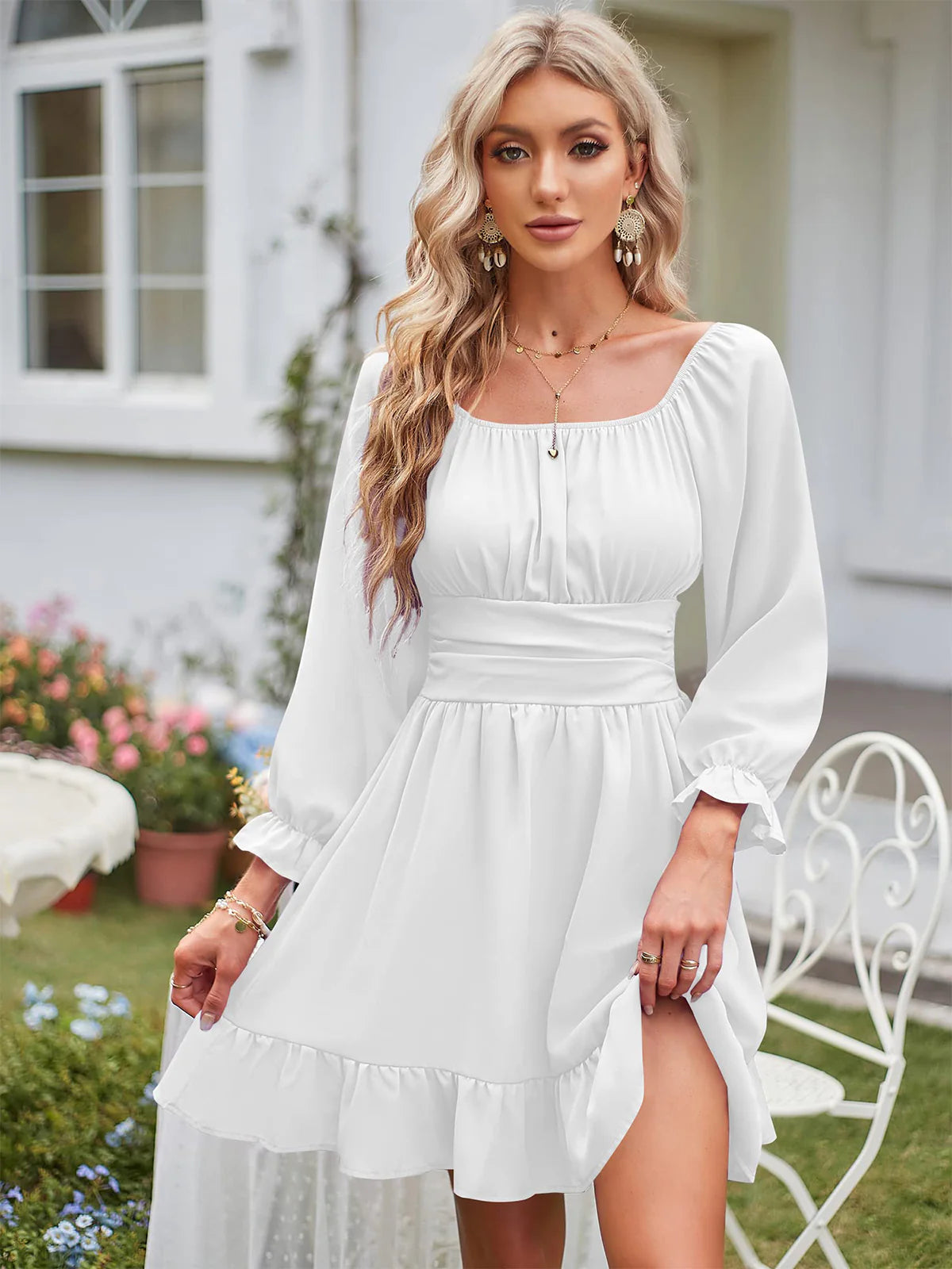 2026 Square Neck Strapless Homecoming Dress