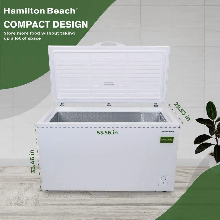 2026 Hamilton Beach 14 Cu. ft. Chest Freezer, HZ7941-3BCOM, White