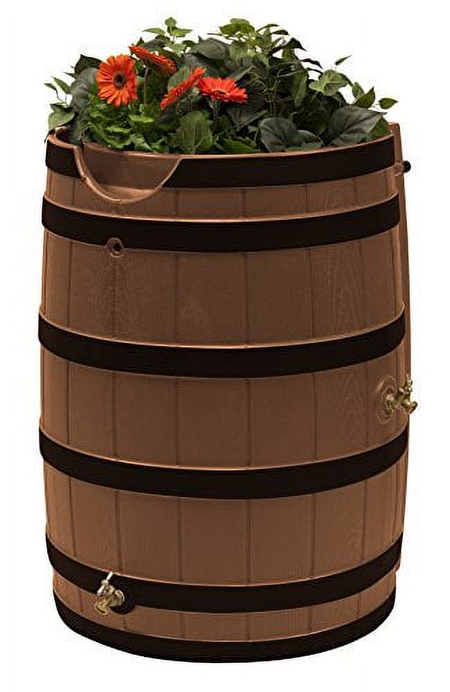 2026 Good Ideas Rain Wizard 65 Gallon Rain Barrel with Darkened Ribs - Terra Cotta