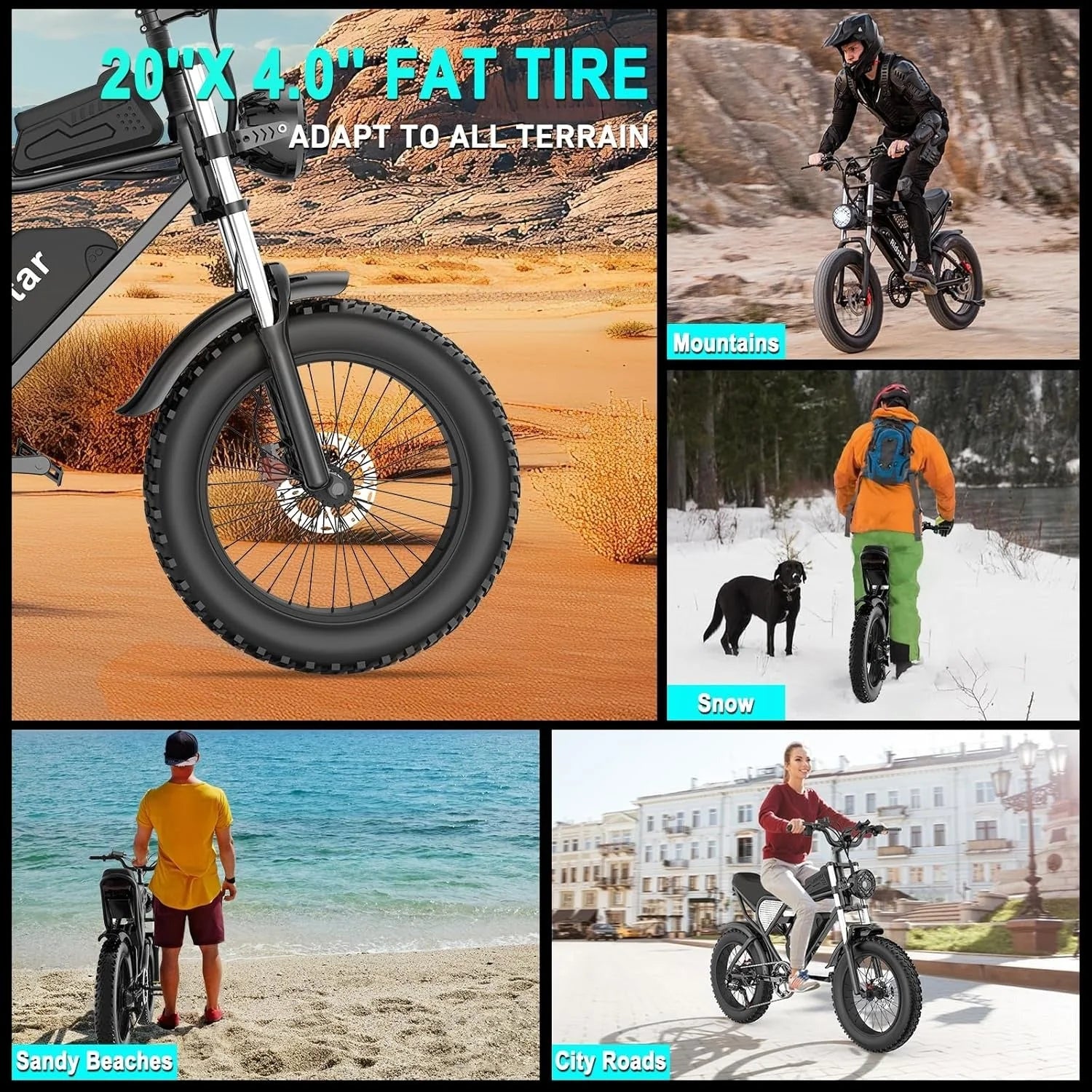 2026 Electric bike Q20, 2000W, 52V, 30-180 miles, all-terrain fat bike for adults