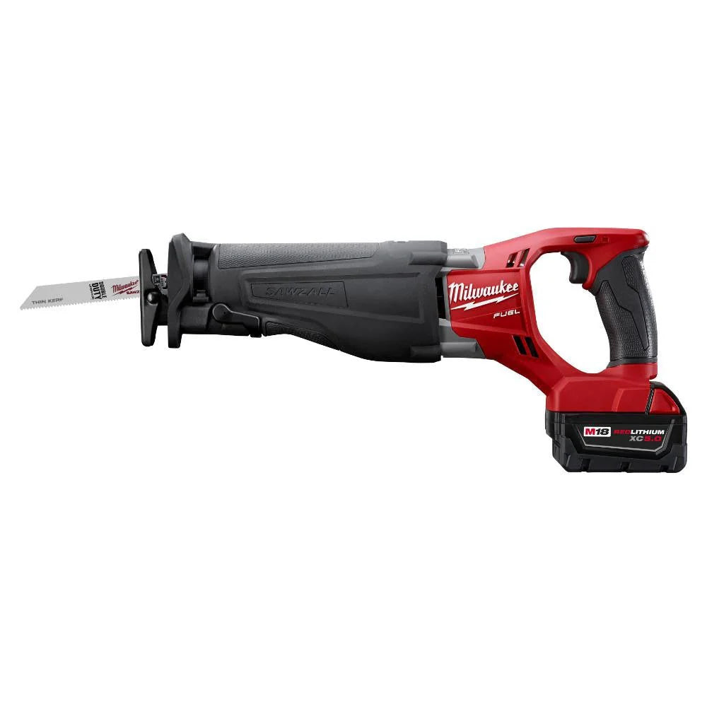2026 Milwaukee M18 FUEL 18-Volt Lithium-Ion Battery Combo Set (10-piece) with brushless motor, 2025, including 2 x 5.0 Ah batteries, charger and 2 tool bags.