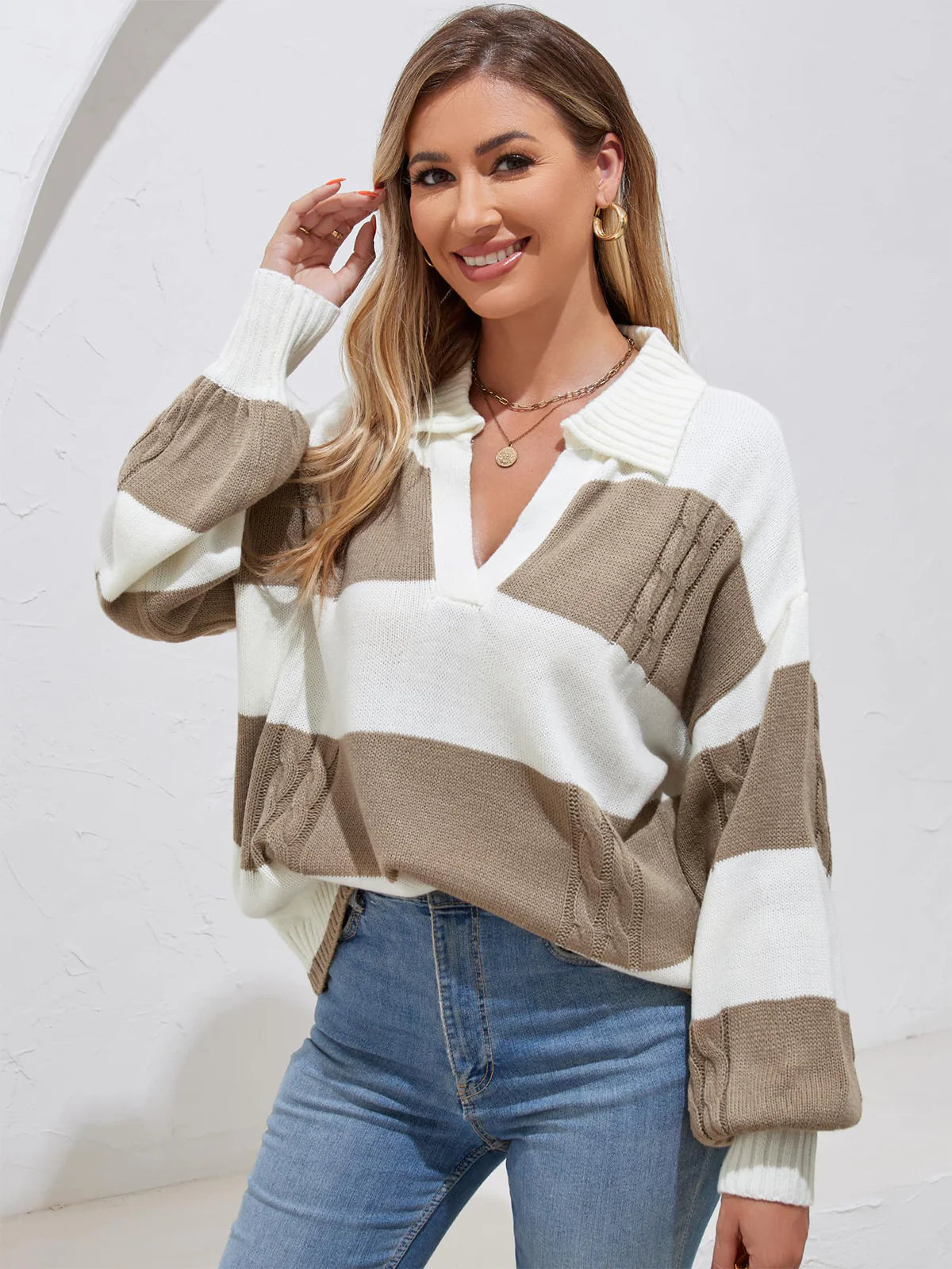 2026 Striped Long-Sleeve Jumper