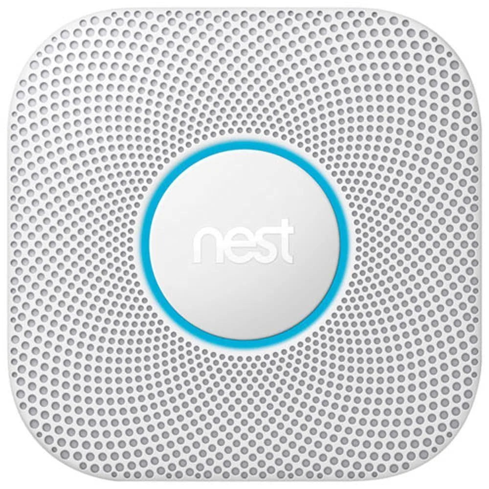 2026 Google Nest Protect 2nd generation smoke and carbon monoxide detector with cable, voice alerts and smartphone notifications