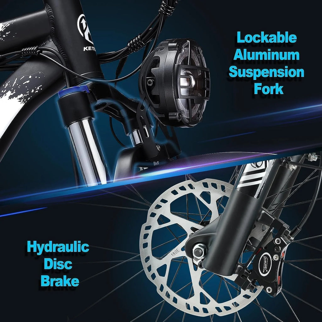 2026 KETELES Electric Bike for Adults, Peak 4000W Dual Motor Ebike��26" Fat Tire Electric Mountain bike,  48V 23AH Removable Battery UL 2849.
