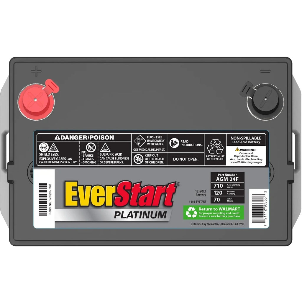 2026 EverStart Platinum AGM car battery, Group 24F, 12 Volt, 750 CCA – Made in the USA