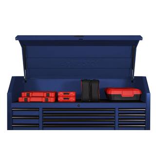 2026 Husky 56 in. W x 22 in. D Heavy Duty 23-Drawer Combination Rolling Tool Chest and Top Tool Cabinet Set in Matte Blue
