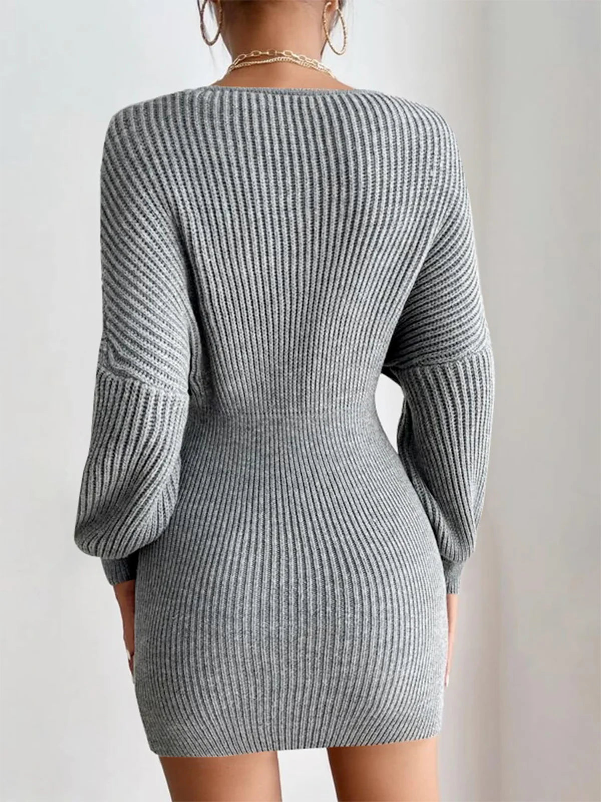 2026 Pleated Casual Batwing Sleeve Dress
