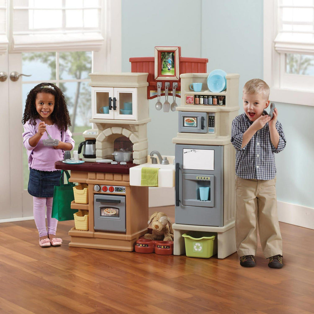 2026 Step2 Heart of the Home Brown Toddler Play Kitchen Set