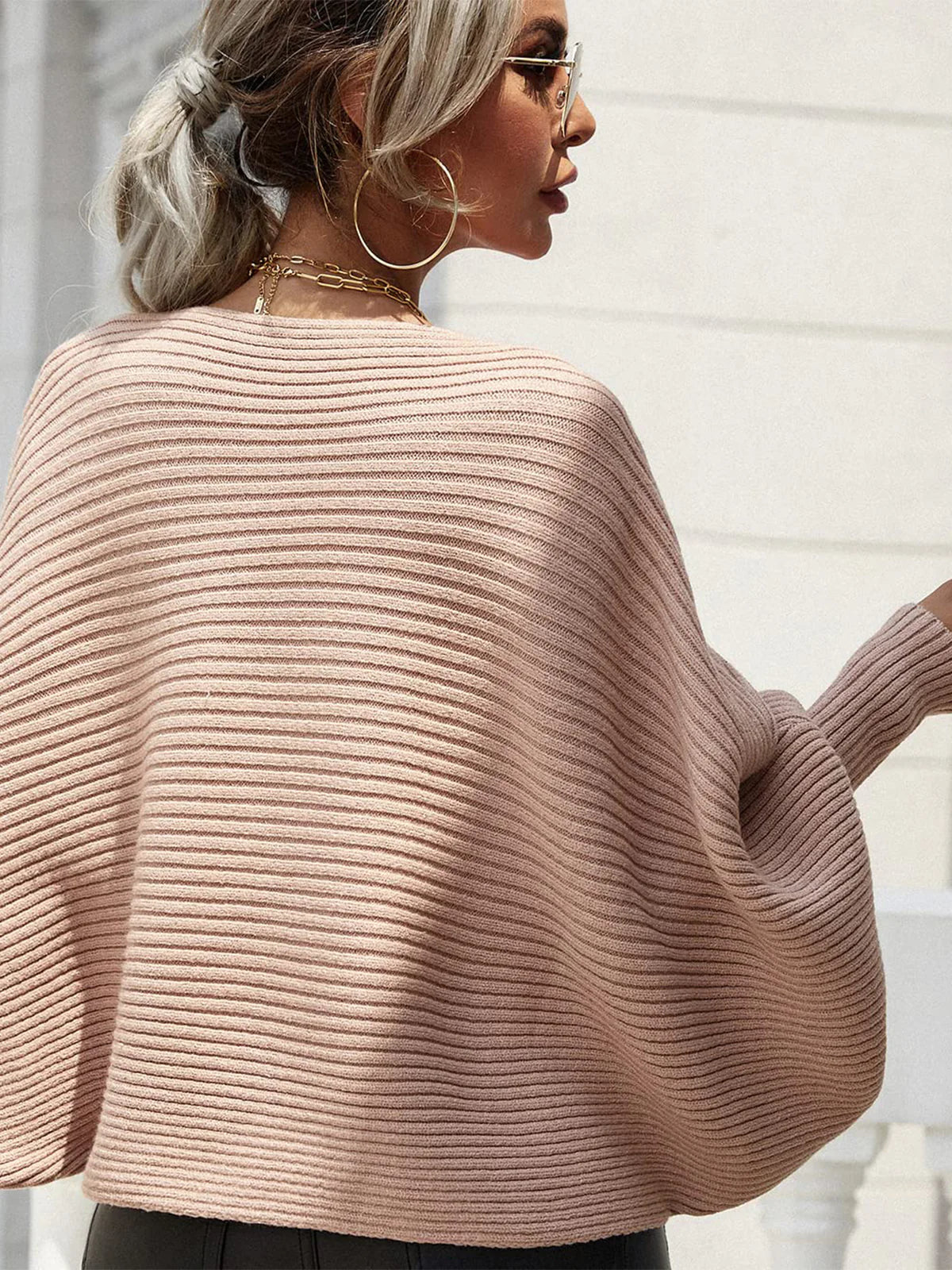 2026 Strapless Loose Pullover Sweater