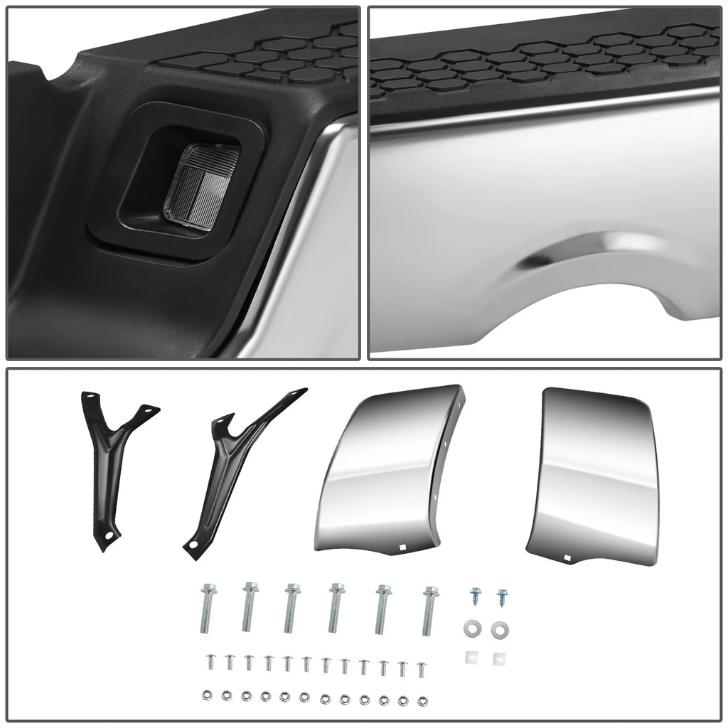 Modular Style Rear Step Bumper w/Dual Exhaust & License Plate Lights  09-19 Dodge Ram 1500 2500 3500