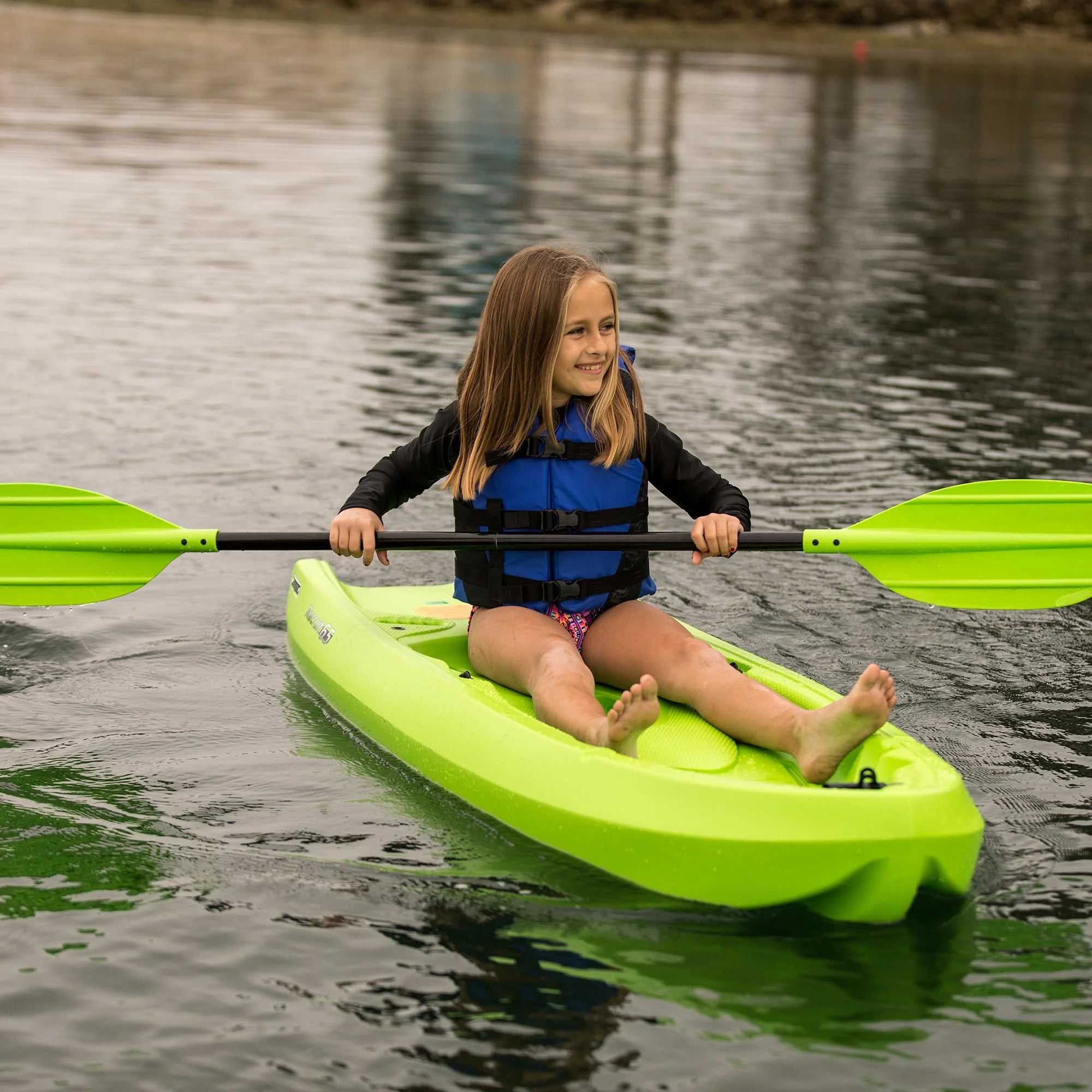 2026 Lifetime Recruit 6.5 ft Youth Sit-on-Top Kayak, Lime Green (90765)