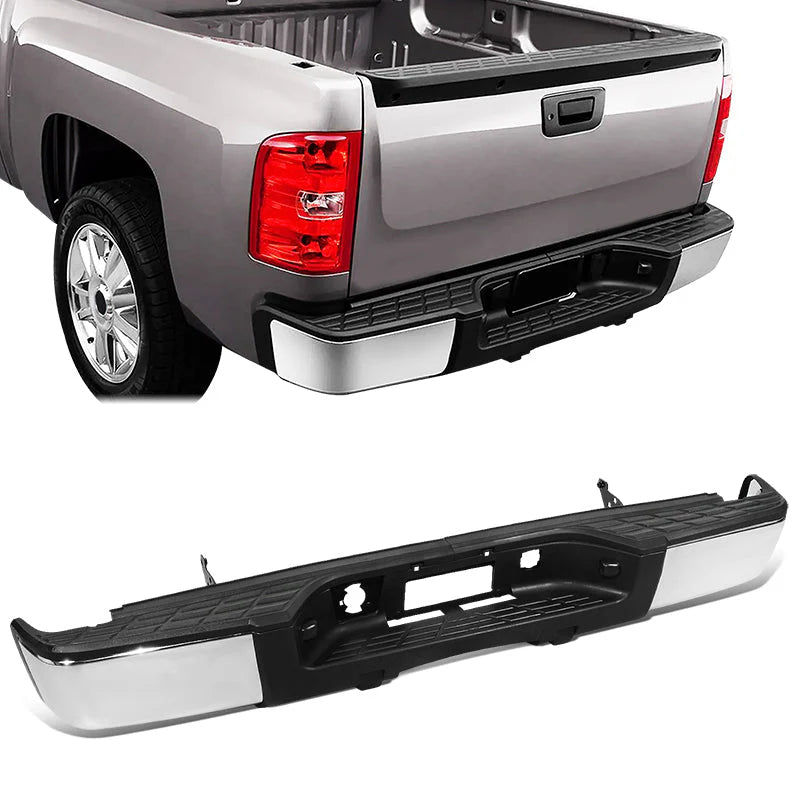 Rear Step Bumper W/o Rear Parking Sensors  07-13 Chevy/GMC Silverado Sierra 1500