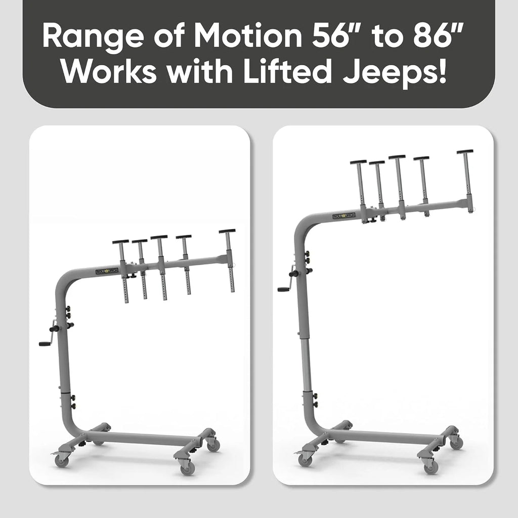 2026 Hardtop removal jack for Jeep Wrangler, one-person system