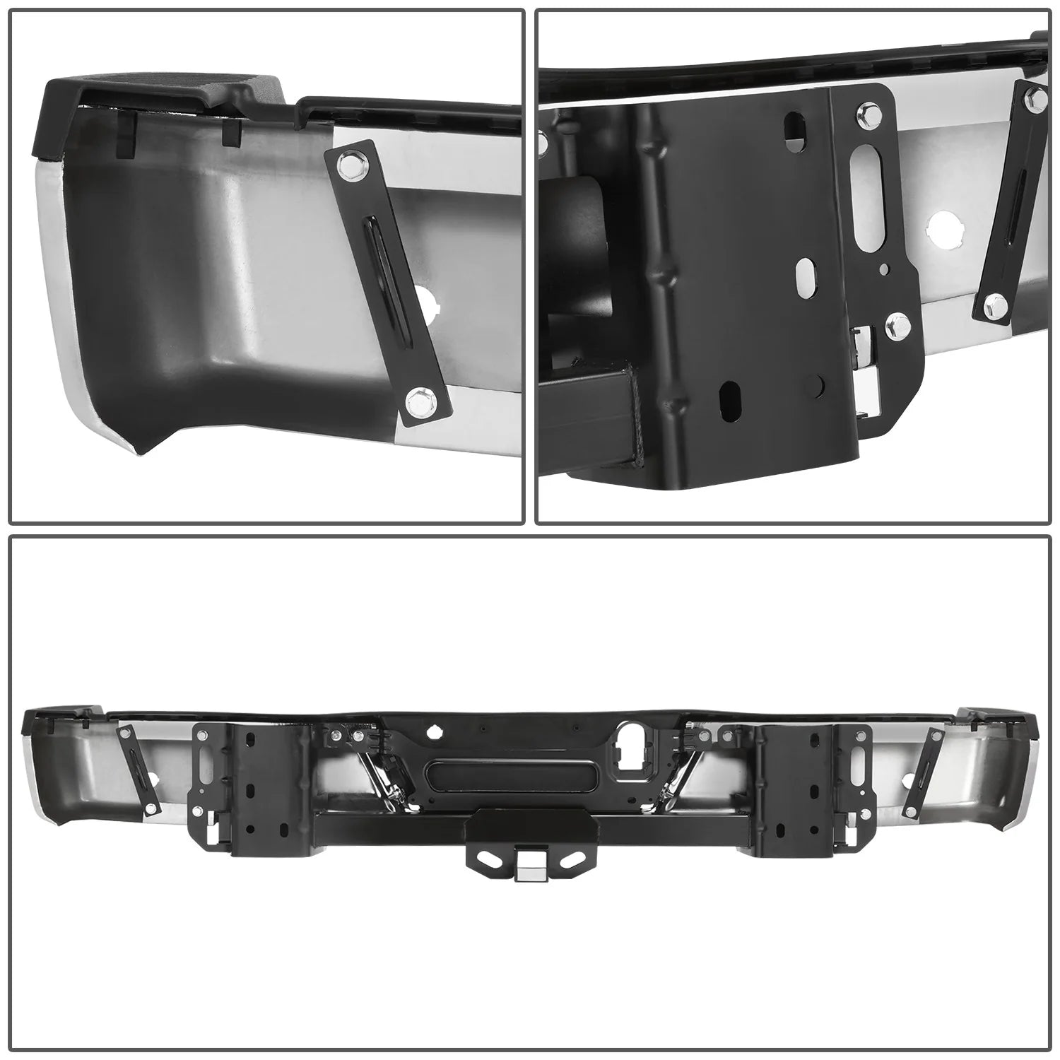 Rear Step Bumper w/Sensor Holes, Towing Pkg  15-20 Ford F-150