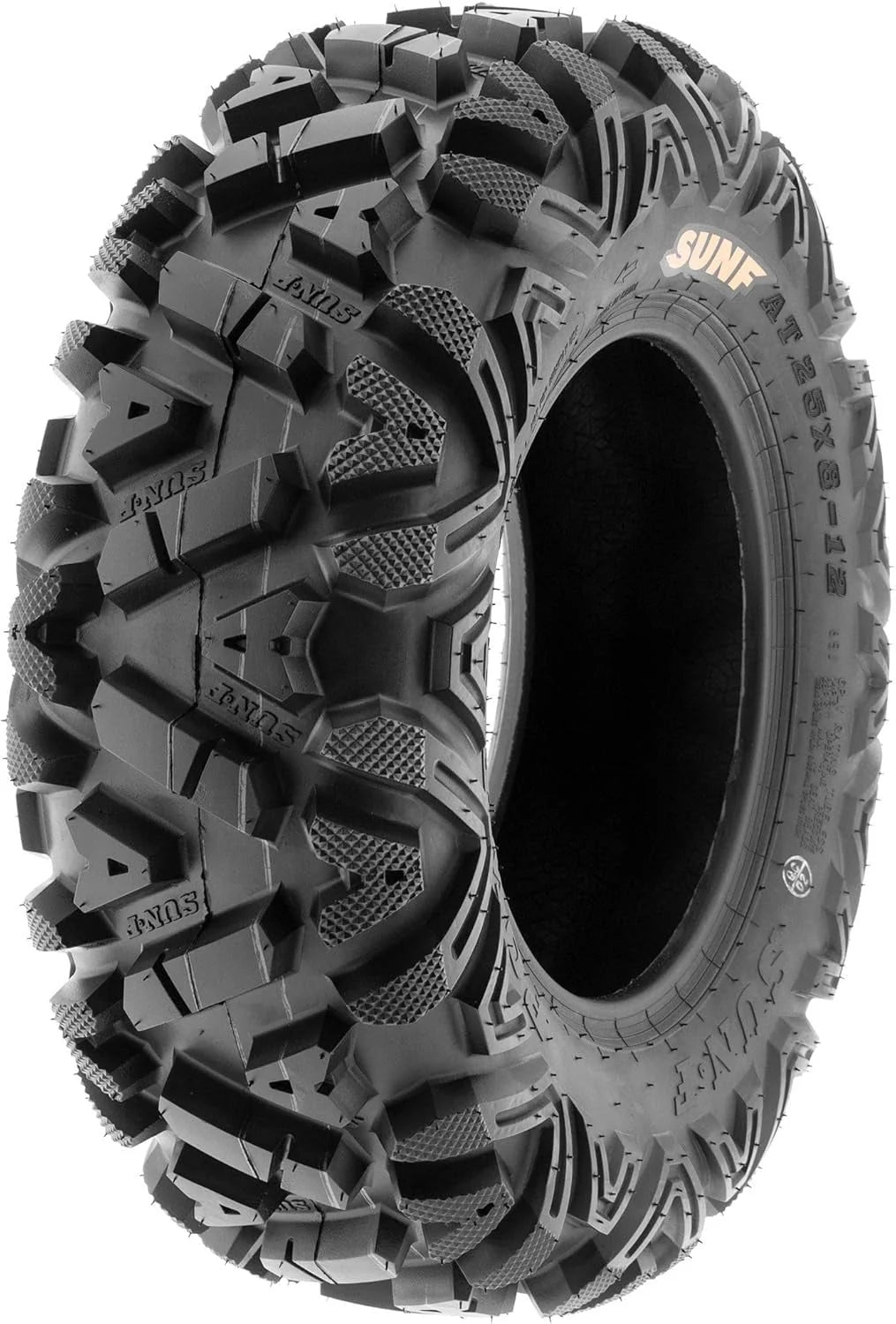 2026 Set of 4 ATV/UTV off-road tires, 25x8-12 front and 25x10-12 rear, 6 PR, tubeless A033