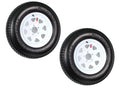 2026 2-pack trailer tires on rim ST205/75D15 205/75 D 15 inch LRC 5-hole white spokes  1