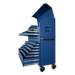 2026 2025 56 inch W x 22 inch D Heavy-duty combination tool trolley with 23 drawers and tool cabinet in matte blue