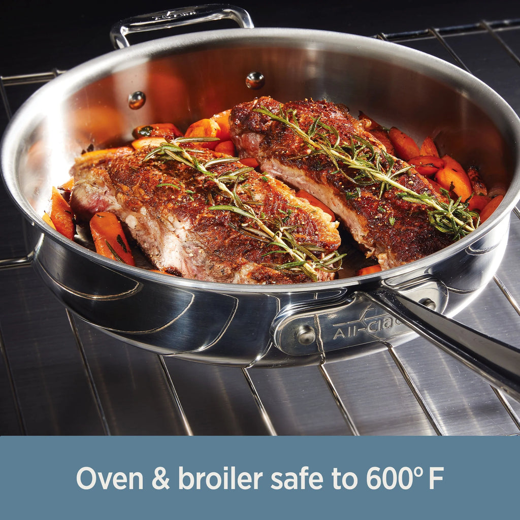 2026 All-Clad D3 Stainless 3-ply Bonded Cookware, Sauce Pan with lid, 3 quart
