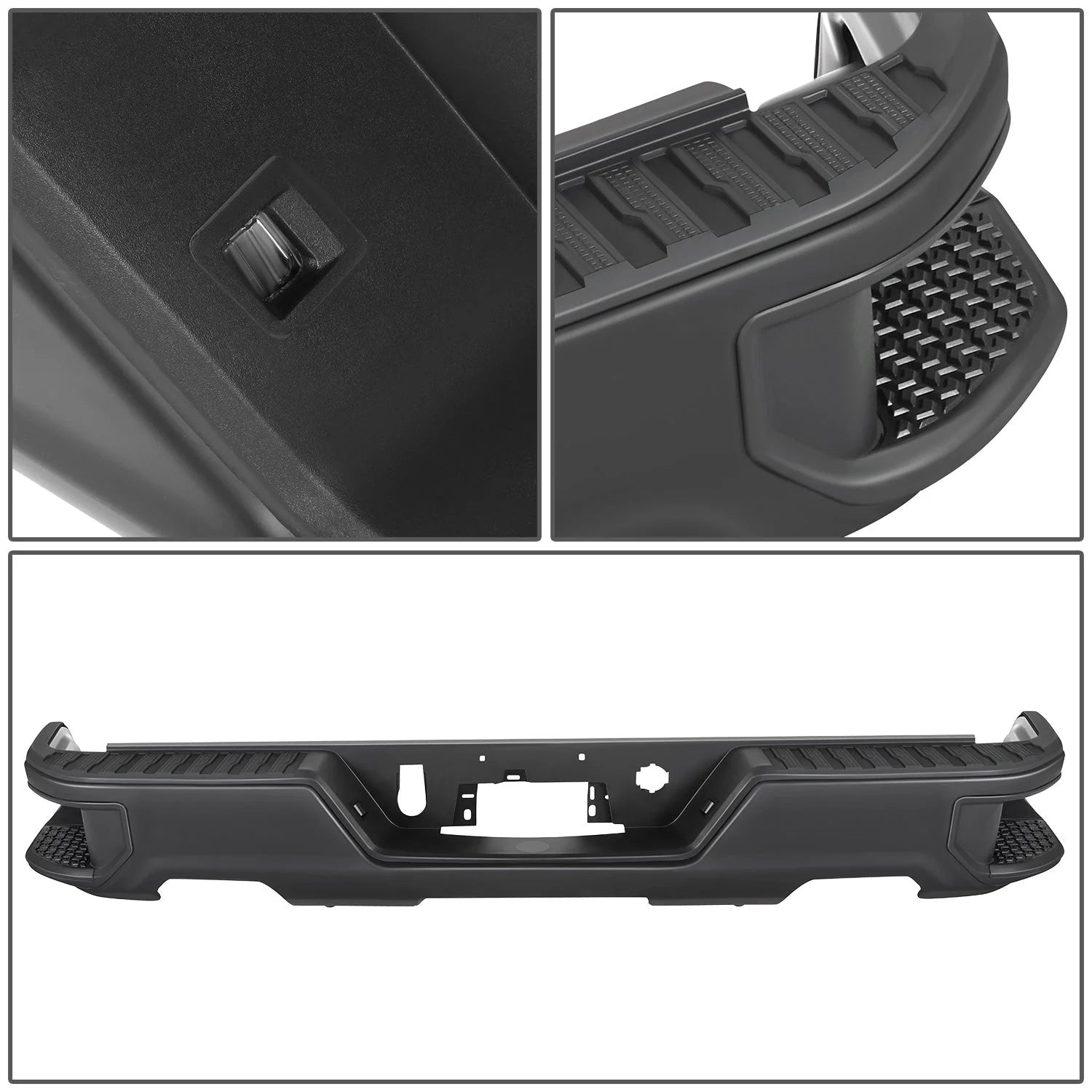 Rear Step Bumper w/ License Plate Lights  19-23 Chevy/GMC Silverado Sierra 1500