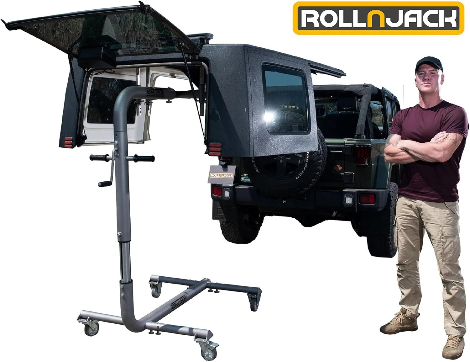2026 Hardtop removal jack for Jeep Wrangler, one-person system