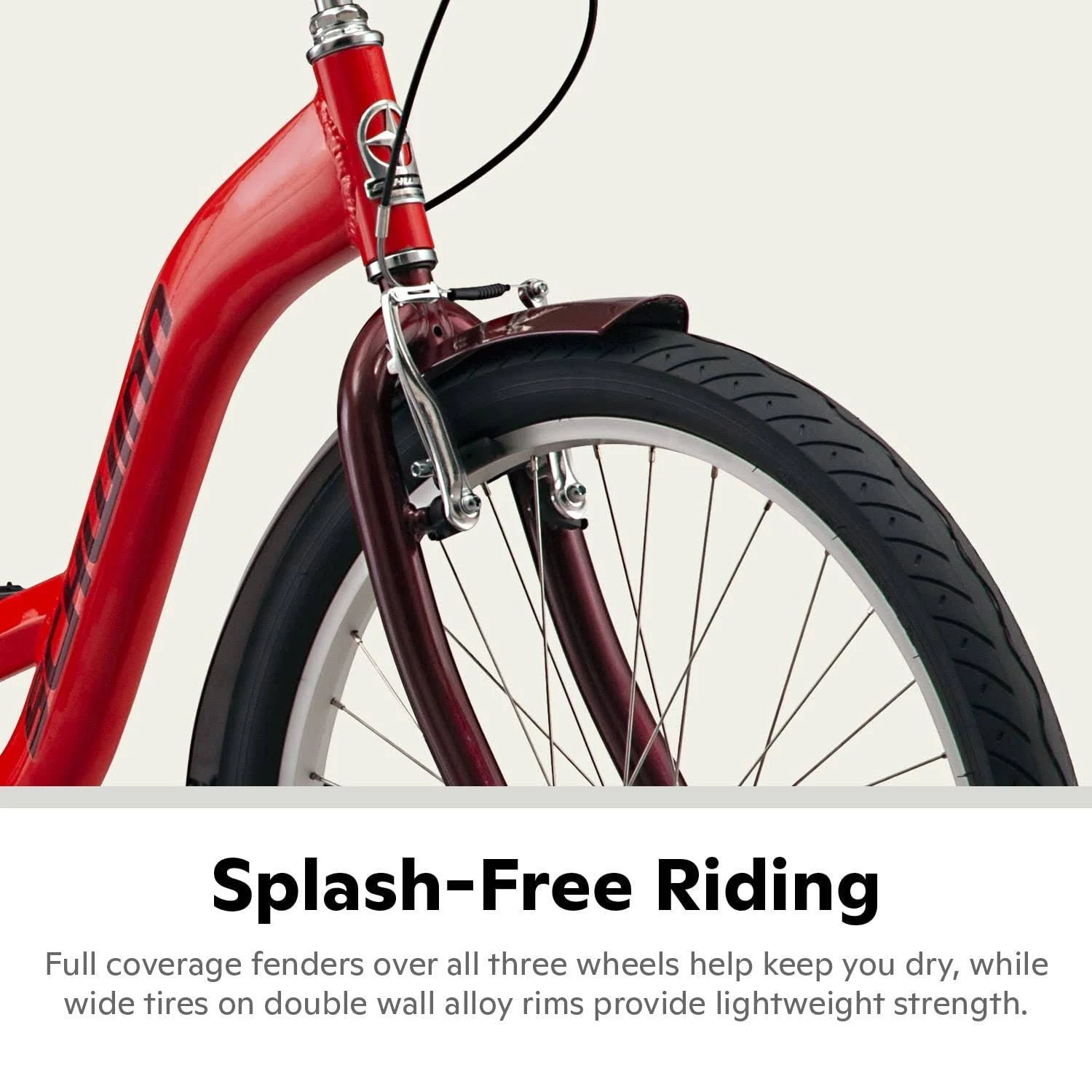 Schwinn Meridian Deluxe Adult Tricycle Bike, Three Wheel Cruiser, 26-inch Wheels, Low Step-Through Aluminum Frame, Adjustable Handlebars, Large