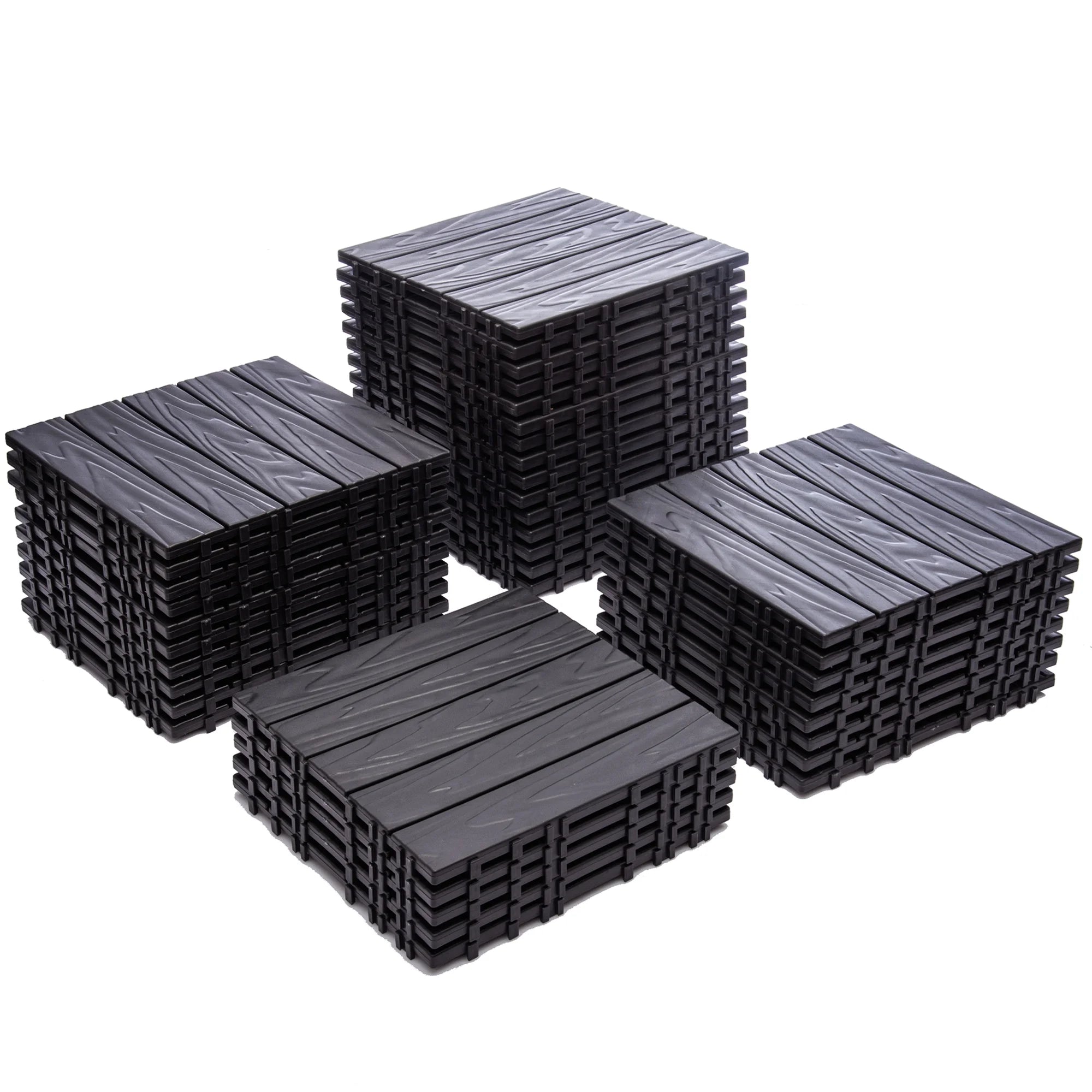 2026 76-Pack Plastic Interlocking Deck Tiles - 68.80 Sq.Ft Outdoor Plastic Flooring Super Durable & Waterproof All-Weather Indoor/Outdoor